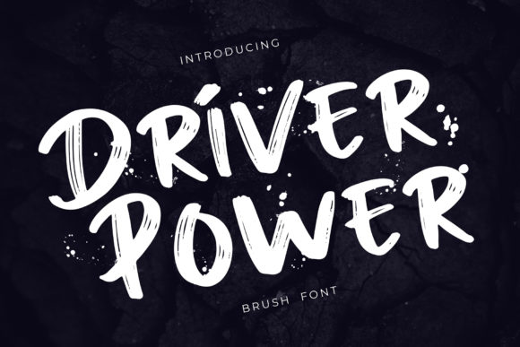 Driver Power: A Bold and Chunky Display Brush Font That Stands Out