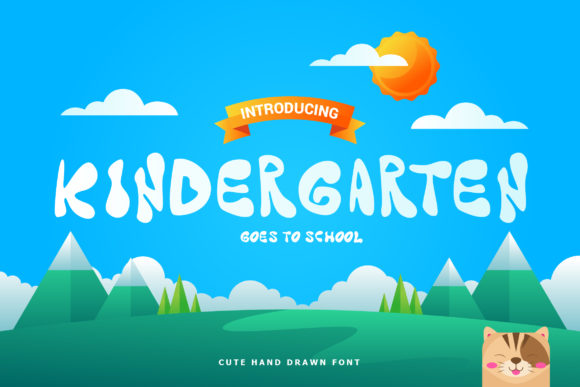 Kindergarten: A Bouncy, Cute Display Font for Modern Design
