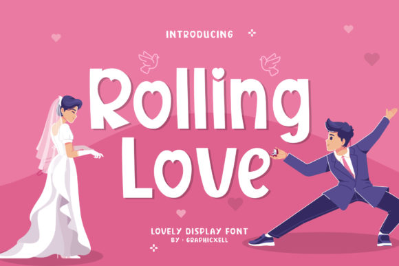Rolling Love: A Playful Font for Creative Expression