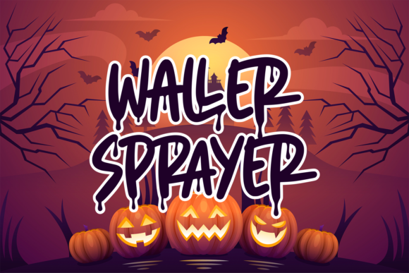 Waller Sprayer: A Spooky Display Font for Halloween Creativity